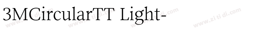 3MCircularTT Light字体转换